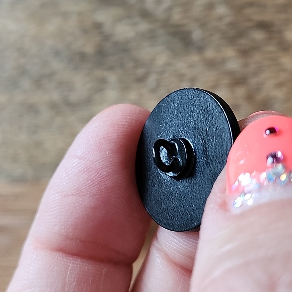 Chanel Black Numeric Buttons -Set Of 2 - image 3